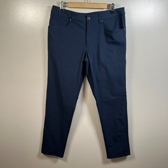Lululemon ABC Classic Pant Size 34x32 Warpstreme Blue Work Golf Travel Office - Picture 1 of 10